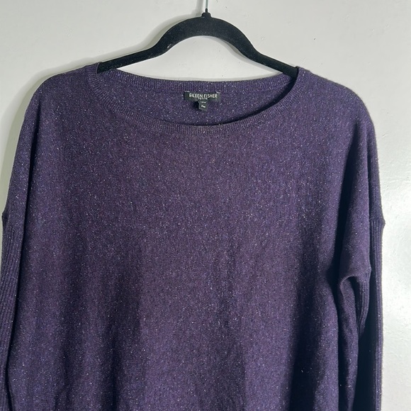 Eileen fisher wool and silk blend sweater size p medium - Picture 2 of 6